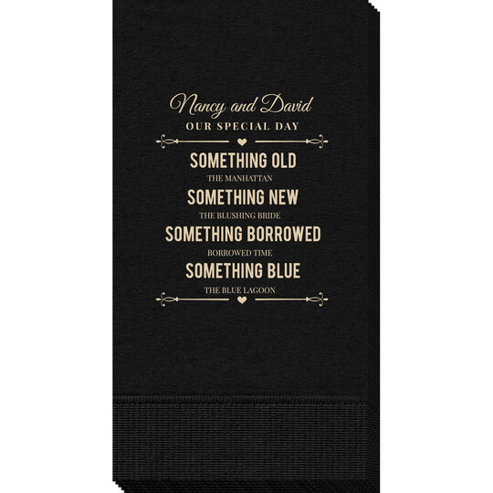 Our Special Day with Names Guest Towels